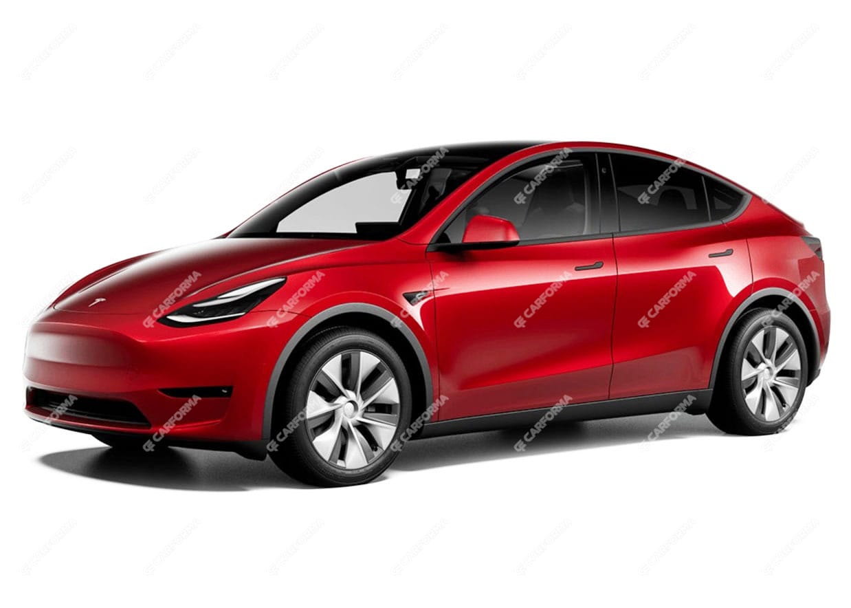 Ворсовые коврики на Tesla Model Y 2019 - 2024