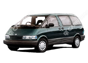 Ворсовые коврики на Toyota Previa (XR10, XR20) 1990 - 2000